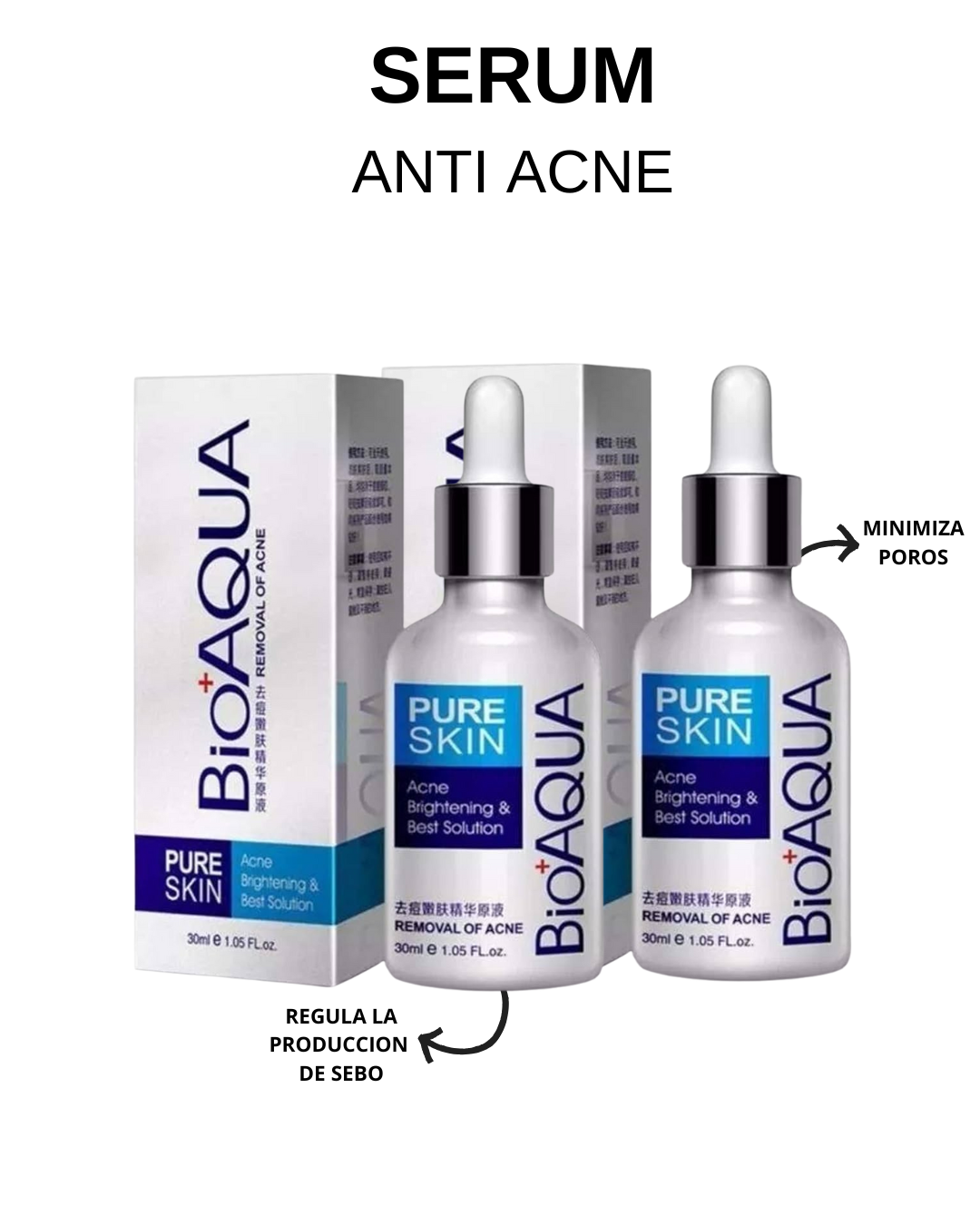 SERUM FACIAL ANTIACNE BIOAQUA X2